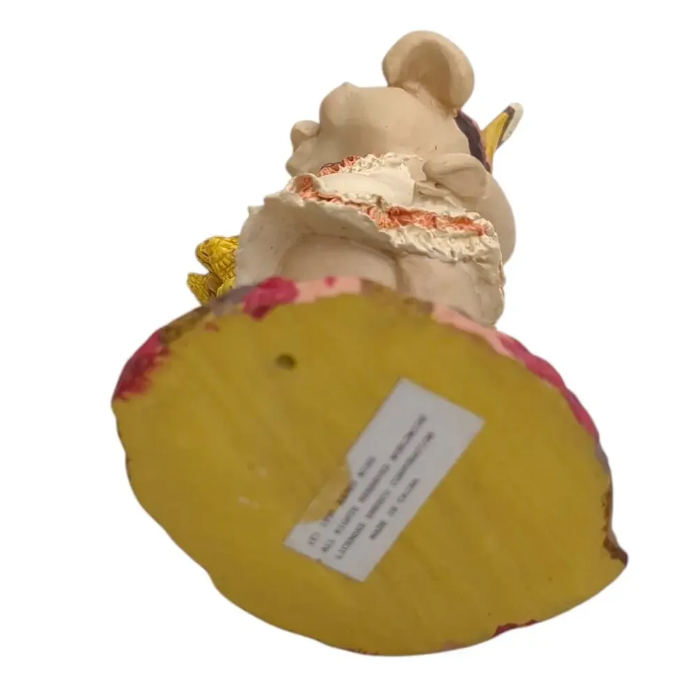 VTG 1991 Kathy Wise - Enesco Resin 2 Pigs - Thanksgiving - Native American 4
